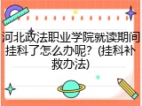 河北政法职业学院就读期间挂科了怎么办呢？(挂科补救办法)