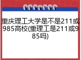 重庆理工大学是不是211或985高校(重理工是211或985吗)