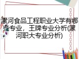 漯河食品工程职业大学有哪些专业，王牌专业分析(漯河职大专业分析)