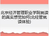 北京经济管理职业学院就读的真实感觉如何(北经管就读体验)
