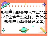 郑州电力职业技术学院的毕业证含金量怎么样，为什么(郑州电力毕业证含金量)