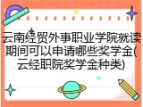 云南经贸外事职业学院就读期间可以申请哪些奖学金(云经职院奖学金种类)