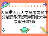 天津市职业大学高考需多少分能录取呢(天津职业大学录取分数线)