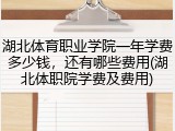 湖北体育职业学院一年学费多少钱，还有哪些费用(湖北体职院学费及费用)