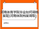 河南体育学院毕业如何调档案呢(河南体院档案调取)