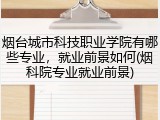 烟台城市科技职业学院有哪些专业，就业前景如何(烟科院专业就业前景)