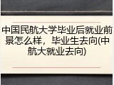 中国民航大学毕业后就业前景怎么样，毕业生去向(中航大就业去向)