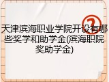 天津滨海职业学院开设有哪些奖学和助学金(滨海职院奖助学金)