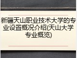 新疆天山职业技术大学的专业设置概况介绍(天山大学专业概览)