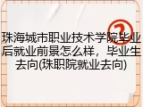 珠海城市职业技术学院毕业后就业前景怎么样，毕业生去向(珠职院就业去向)