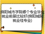 绵阳城市学院哪个专业毕业就业前景比较好(绵阳城院就业佳专业)
