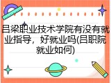 吕梁职业技术学院有没有就业指导，好就业吗(吕职院就业如何)