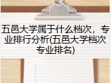 五邑大学属于什么档次，专业排行分析(五邑大学档次专业排名)