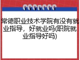 常德职业技术学院有没有就业指导，好就业吗(职院就业指导好吗)
