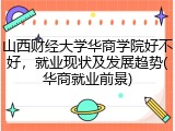 山西财经大学华商学院好不好，就业现状及发展趋势(华商就业前景)