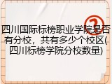 四川国际标榜职业学院是否有分校，共有多少个校区(四川标榜学院分校数量)