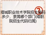 塔城职业技术学院招生编码多少，隶属哪个部门(塔职院招生代码归属)