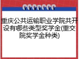 重庆公共运输职业学院共开设有哪些类型奖学金(重交院奖学金种类)