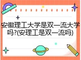 安徽理工大学是双一流大学吗?(安理工是双一流吗)