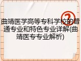 曲靖医学高等专科学校的普通专业和特色专业详解(曲靖医专专业解析)