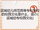 运城幼儿师范高等专科学校的校园文化是什么，简介(运城幼专校园文化)