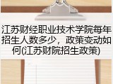 江苏财经职业技术学院每年招生人数多少，政策变动如何(江苏财院招生政策)