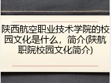 陕西航空职业技术学院的校园文化是什么，简介(陕航职院校园文化简介)