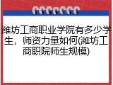潍坊工商职业学院有多少学生，师资力量如何(潍坊工商职院师生规模)