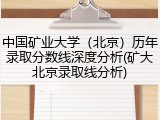 中国矿业大学（北京）历年录取分数线深度分析(矿大北京录取线分析)