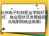 北京电子科技职业学院好不好，就业现状及发展趋势(北电职院就业前景)