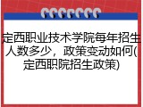 定西职业技术学院每年招生人数多少，政策变动如何(定西职院招生政策)