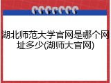 湖北师范大学官网是哪个网址多少(湖师大官网)