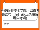 玉柴职业技术学院可以自考去读吗，为什么(玉柴职院可自考吗)