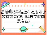 银川科技学院读什么专业比较有前景(银川科技学院前景专业)