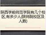 陕西学前师范学院有几个校区,有多少人(陕师院校区及人数)