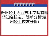 贵州轻工职业技术学院有哪些知名校友，简单分析(贵州轻工校友分析)