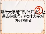 喀什大学是否对外开放，让进去参观吗？(喀什大学对外开放吗)