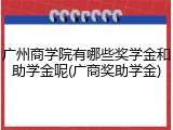 广州商学院有哪些奖学金和助学金呢(广商奖助学金)