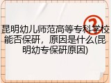 昆明幼儿师范高等专科学校能否保研，原因是什么(昆明幼专保研原因)