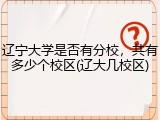 辽宁大学是否有分校，共有多少个校区(辽大几校区)