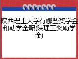 陕西理工大学有哪些奖学金和助学金呢(陕理工奖助学金)