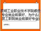 昆明工业职业技术学院哪些专业就业前景好，为什么(昆工职院就业前景好专业)