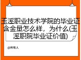 玉溪职业技术学院的毕业证含金量怎么样，为什么(玉溪职院毕业证价值)