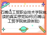 石嘴山工贸职业技术学院就读的真实感觉如何(石嘴山工贸学院就读体验)