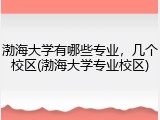 渤海大学有哪些专业，几个校区(渤海大学专业校区)