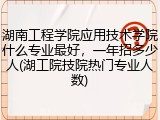 湖南工程学院应用技术学院什么专业最好，一年招多少人(湖工院技院热门专业人数)
