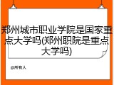 郑州城市职业学院是国家重点大学吗(郑州职院是重点大学吗)