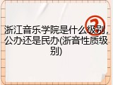 浙江音乐学院是什么级别，公办还是民办(浙音性质级别)