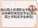 湖北国土资源职业学院共开设有哪些类型奖学金(湖北国土学院奖学金类型)