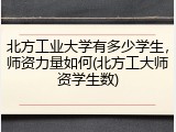 北方工业大学有多少学生，师资力量如何(北方工大师资学生数)